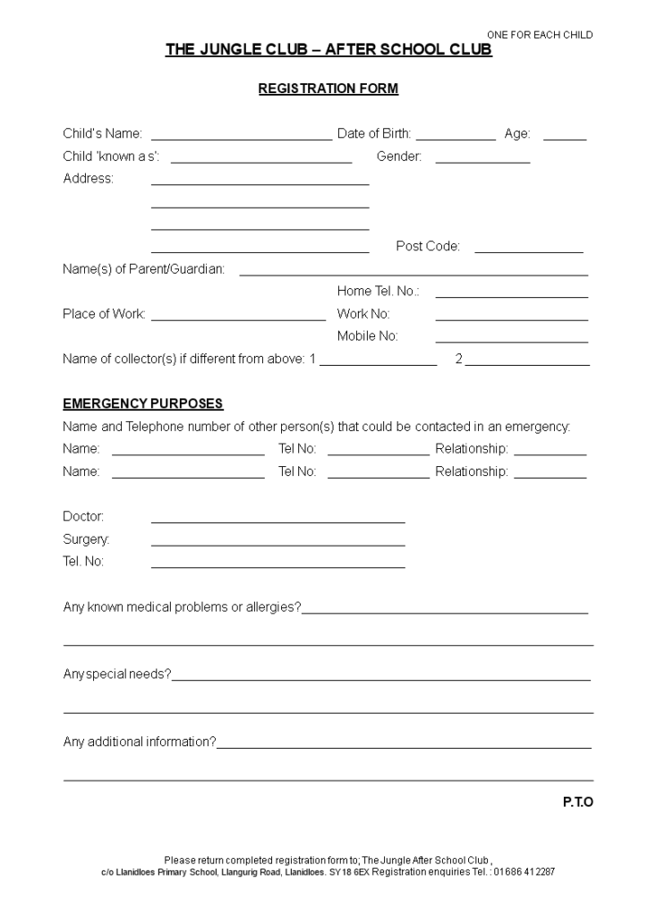 Kostenloses Printable Medical Consent Form