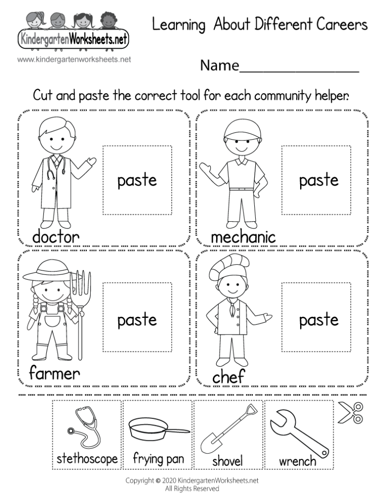 Learning About Different Careers Worksheet Free Printable Digital PDF