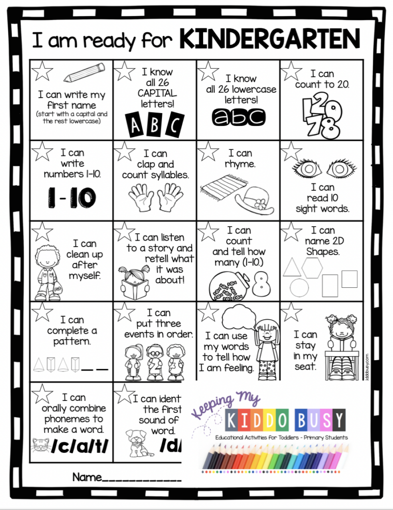 Let s Get Ready For Kindergarten Curriculum FREE WEEK Keeping My Kiddo Busy Kindergarten Readiness Checklist Free Kindergarten Curriculum Kindergarten Readiness