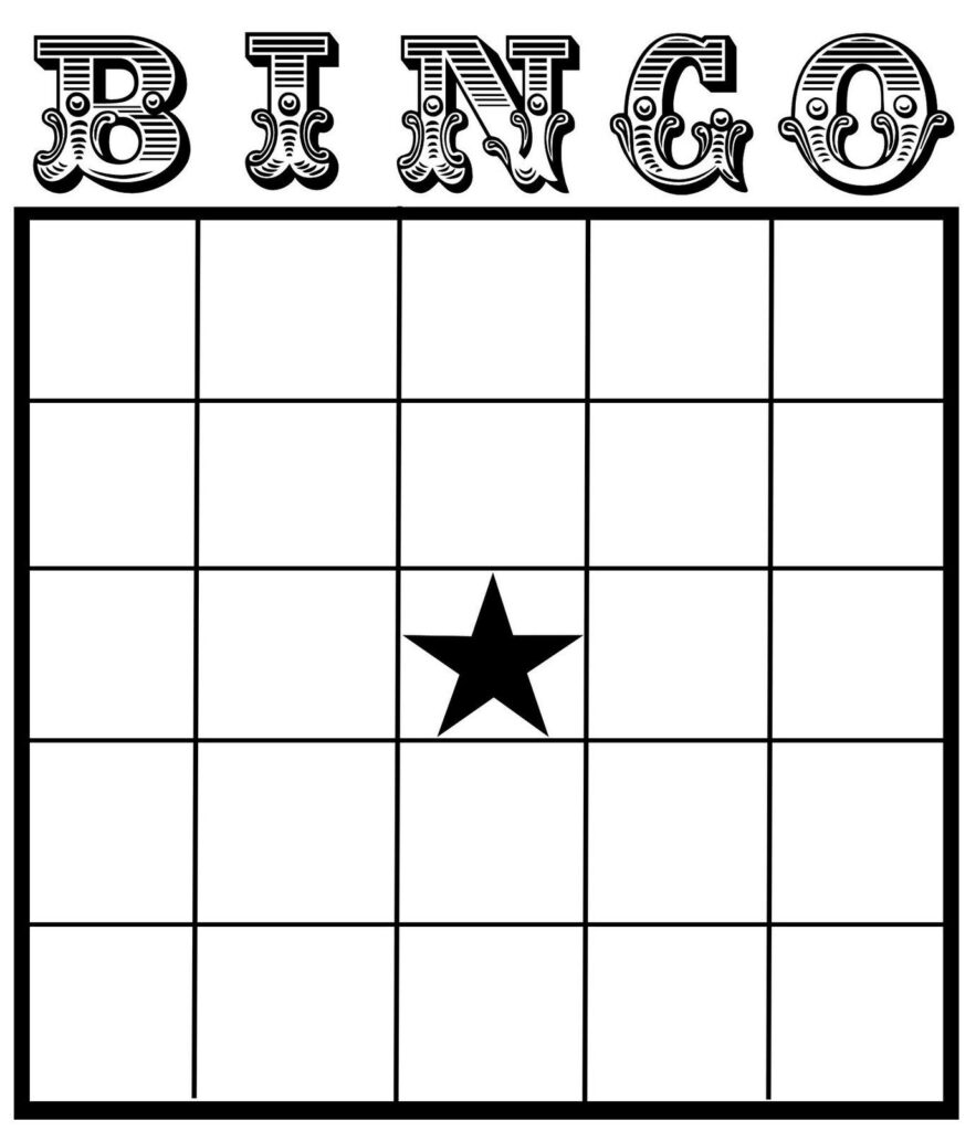 Free Printable Bingo Template