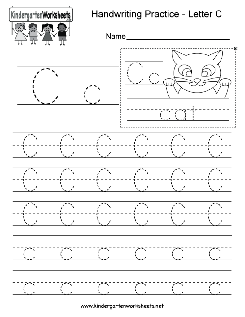 Letter C Writing Practice Worksheet Free Kindergarten English Worksheet For Kids