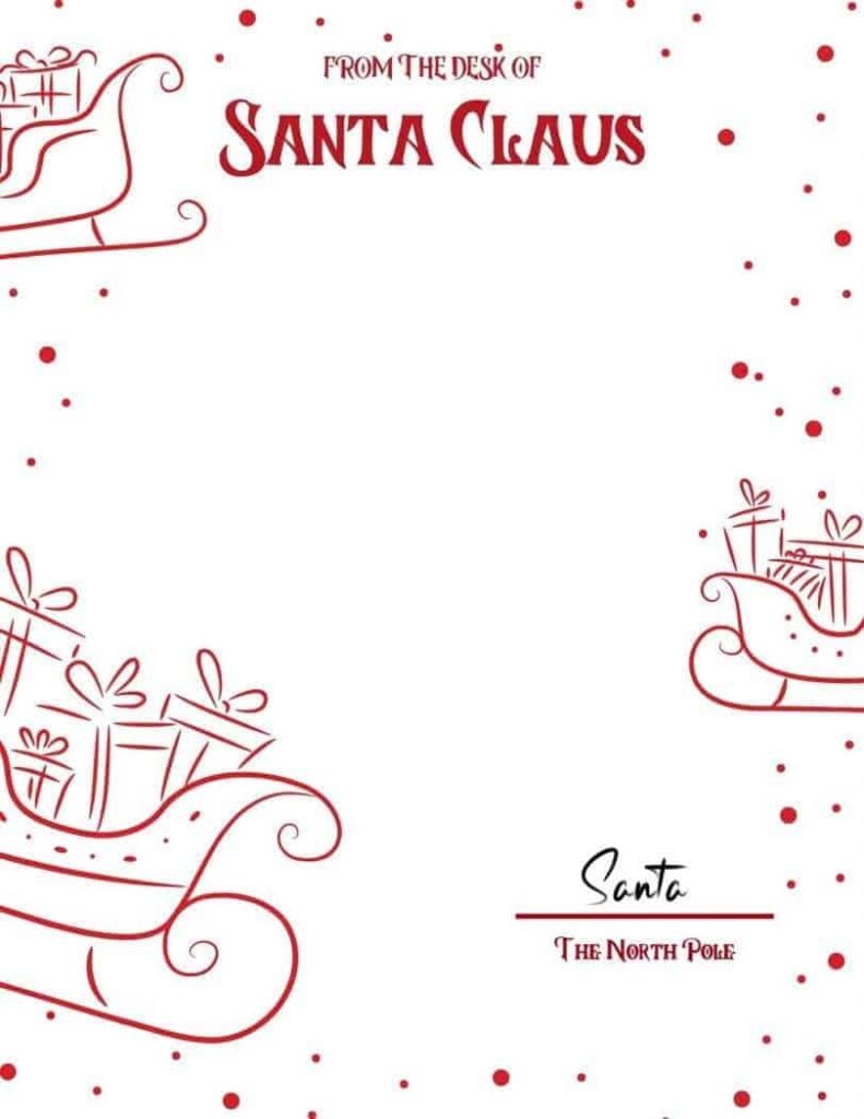 Printable Letter From Santa Free