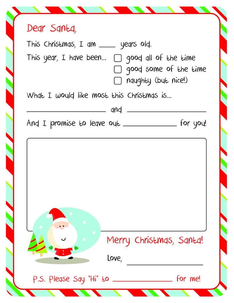 Letter To Santa Free Printable - Free Printable Templates