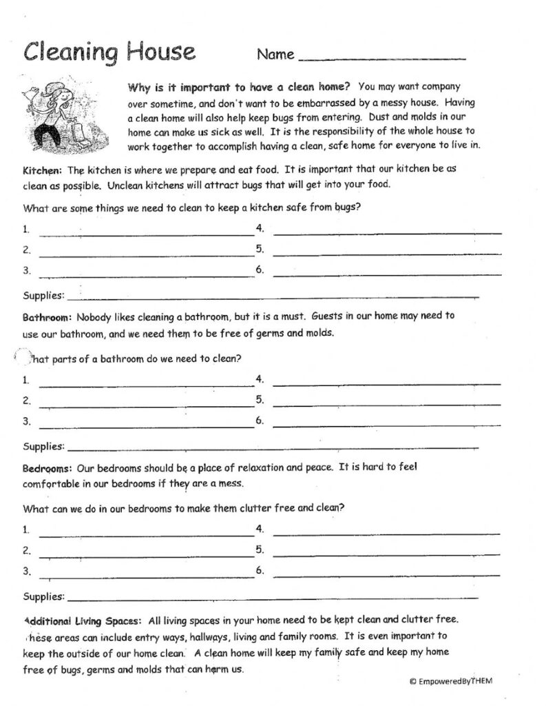 Life Skills Worksheet Worksheet