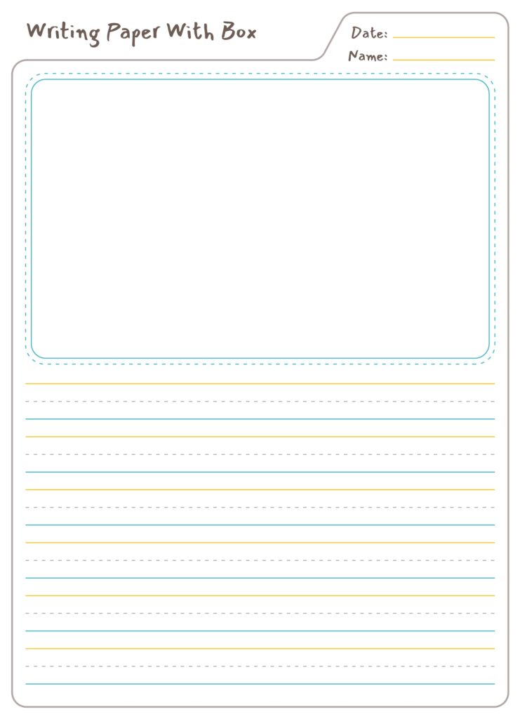 Lined Paper With Picture Box Free Google Docs Template Gdoc io