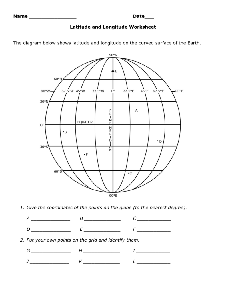 Lines Of Latitude And Longitude Worksheets Map Skills Geography Worksheets Map Skills Worksheets