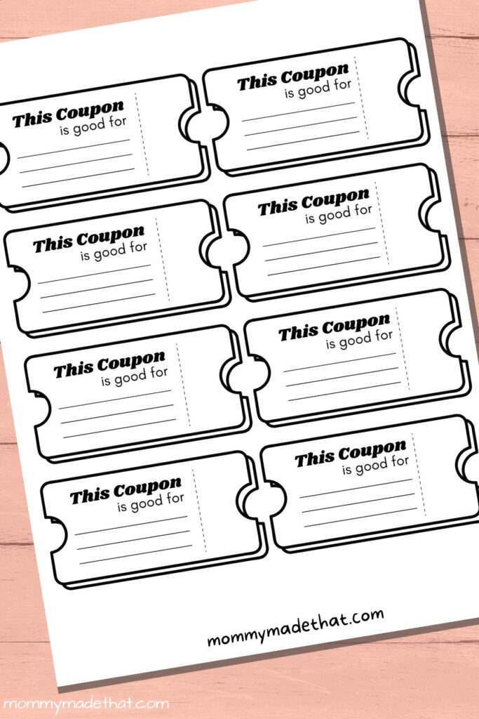 Free Printable Coupon Book Template