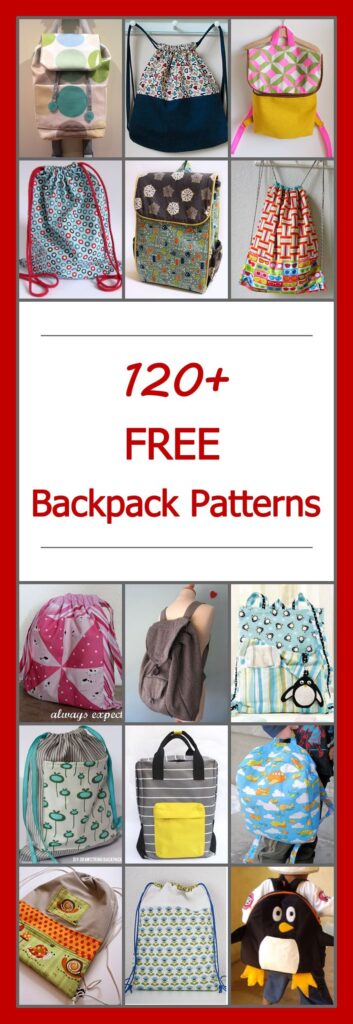 Lots Of Free Backpack Patterns Foldover Drawstring DIY Backpack Sewing Projects Tutorials Backpack Pattern Sewing Trendy Sewing Projects Backpack Sewing