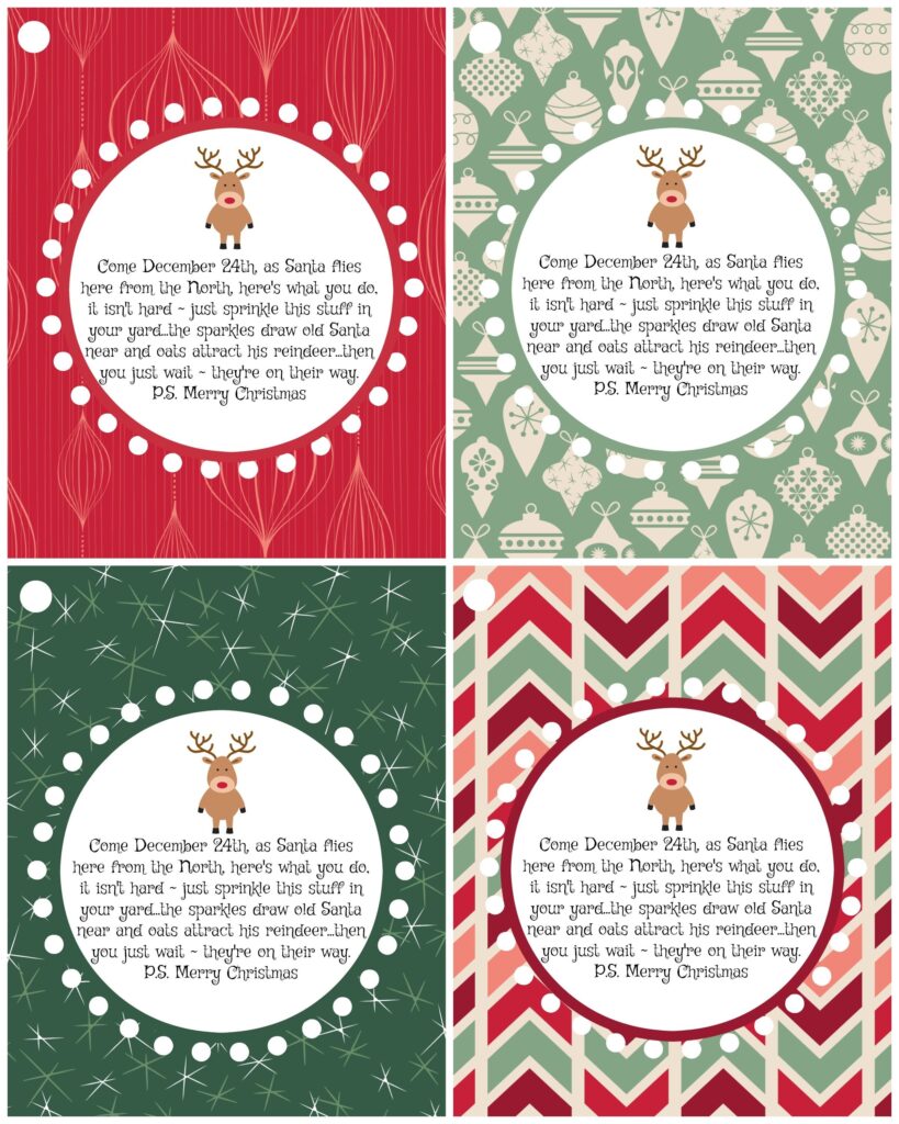 Free Printable Reindeer Food Labels - Free Printable Templates
