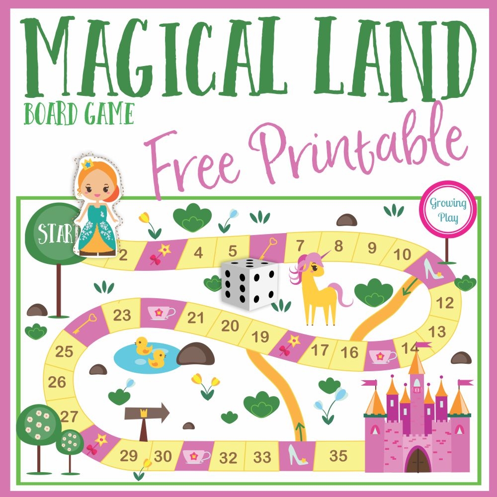 Magical Land Board Game FREE Printable Growing Play