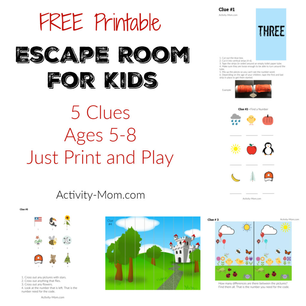Make Your Own Escape Room Challenge For Kids FREE Printable The Activity Mom