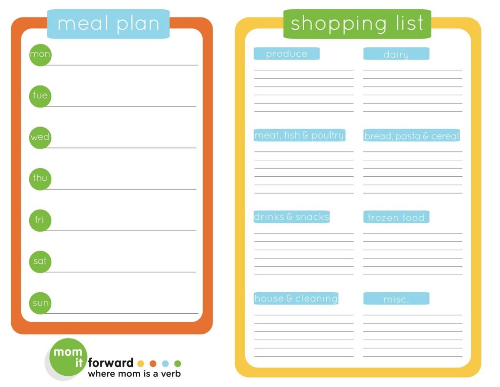 Meal Planning Printables Free