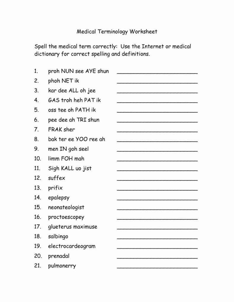 Medical Terminology Abbreviations Worksheet Inspirational Acronyms Worksheets Chessmuseum Te Medical Terminology Medical Terminology Study Medical Technology