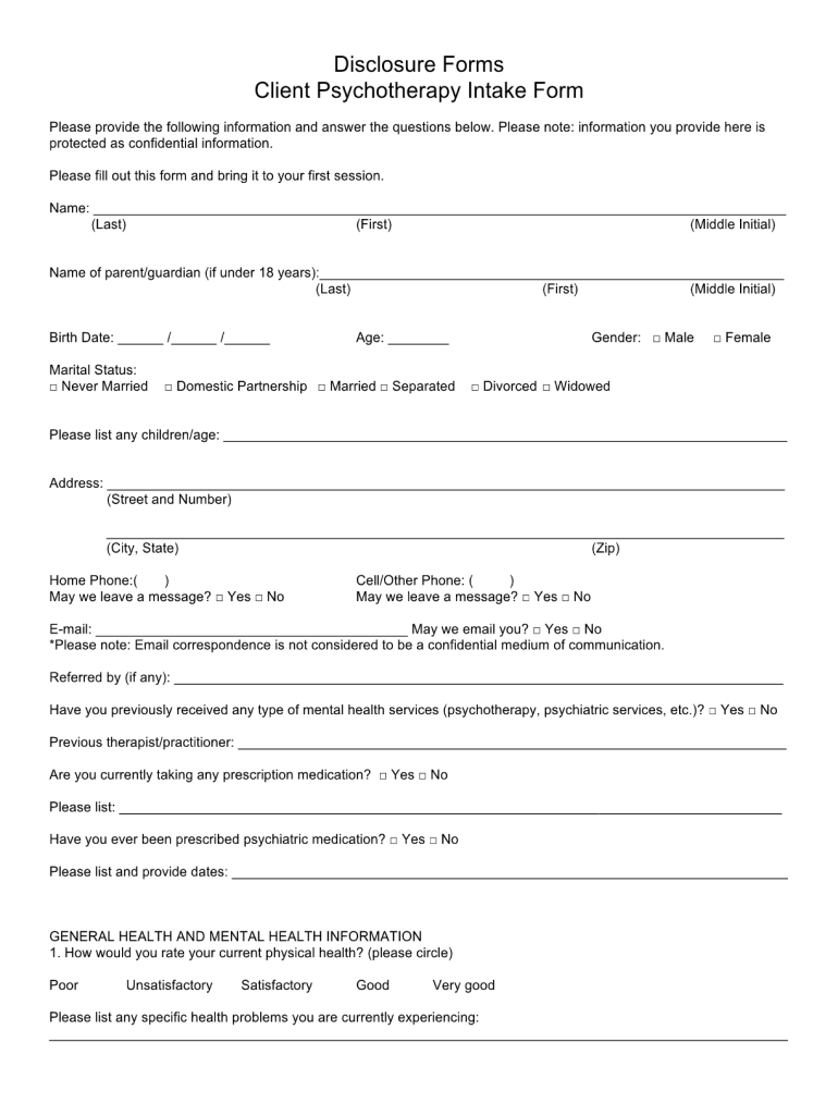 Mental Health Informed Consent Form Fill Online Printable Fillable Blank PdfFiller