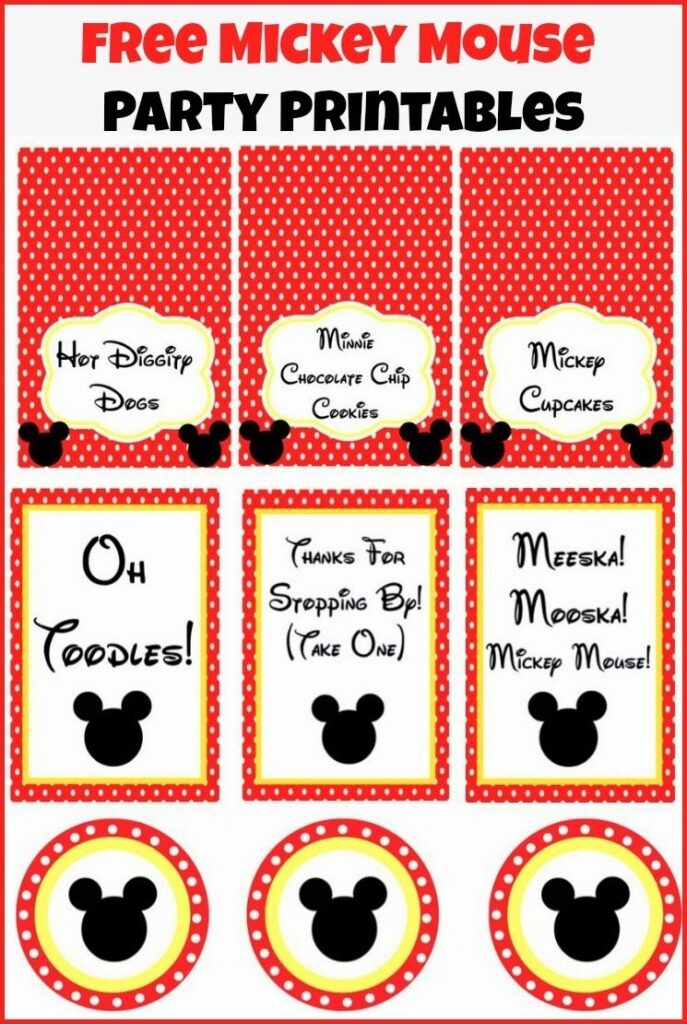 Mickey Mouse Clubhouse Party Ideas Free Mickey Mouse Printables Mickey Mouse Clubhouse Birthday Party Mickey Mouse Clubhouse Party Mickey Party