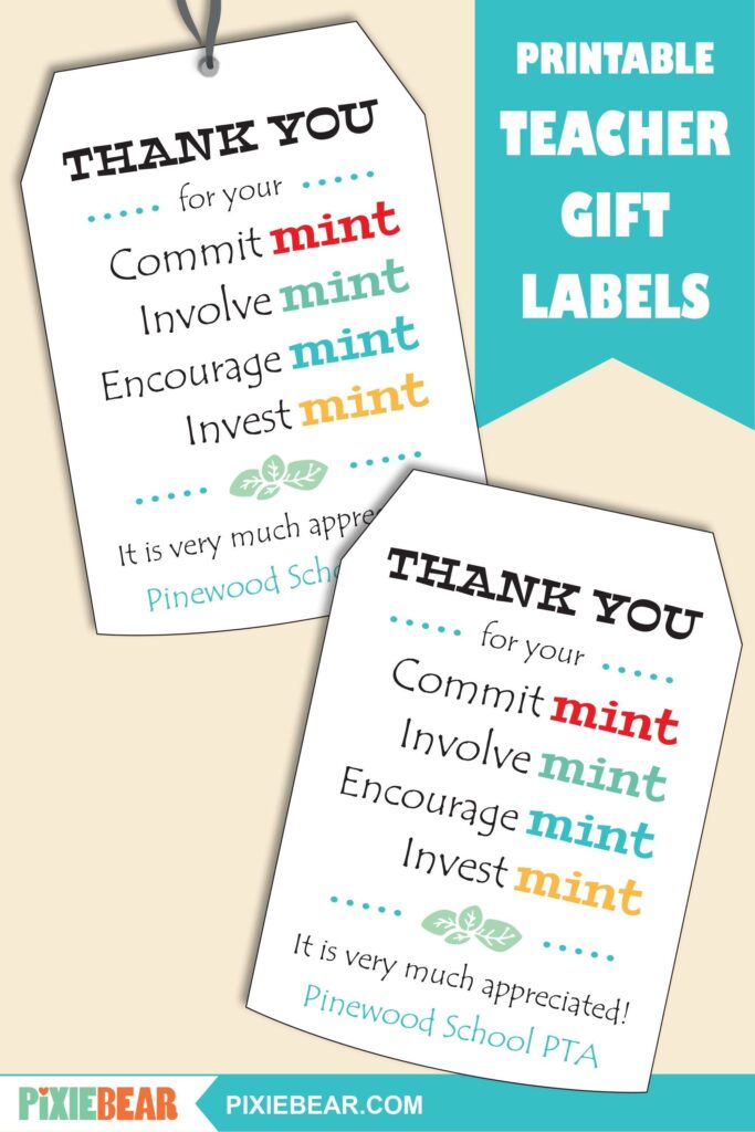 Thank You For Your Commit Mint Free Printable Free Printable Templates