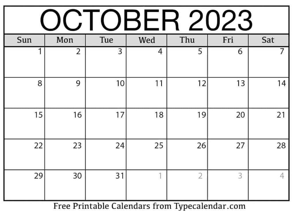 Monthly Calendars 2023 Free Printable