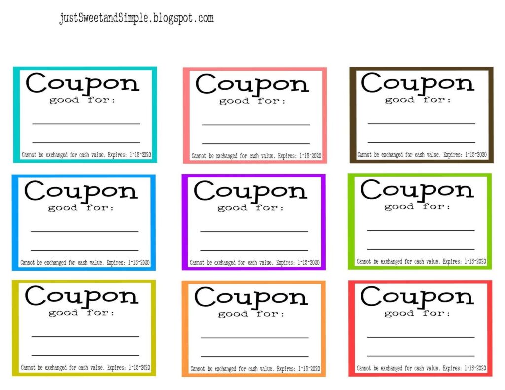 Free Coupon Template Printable