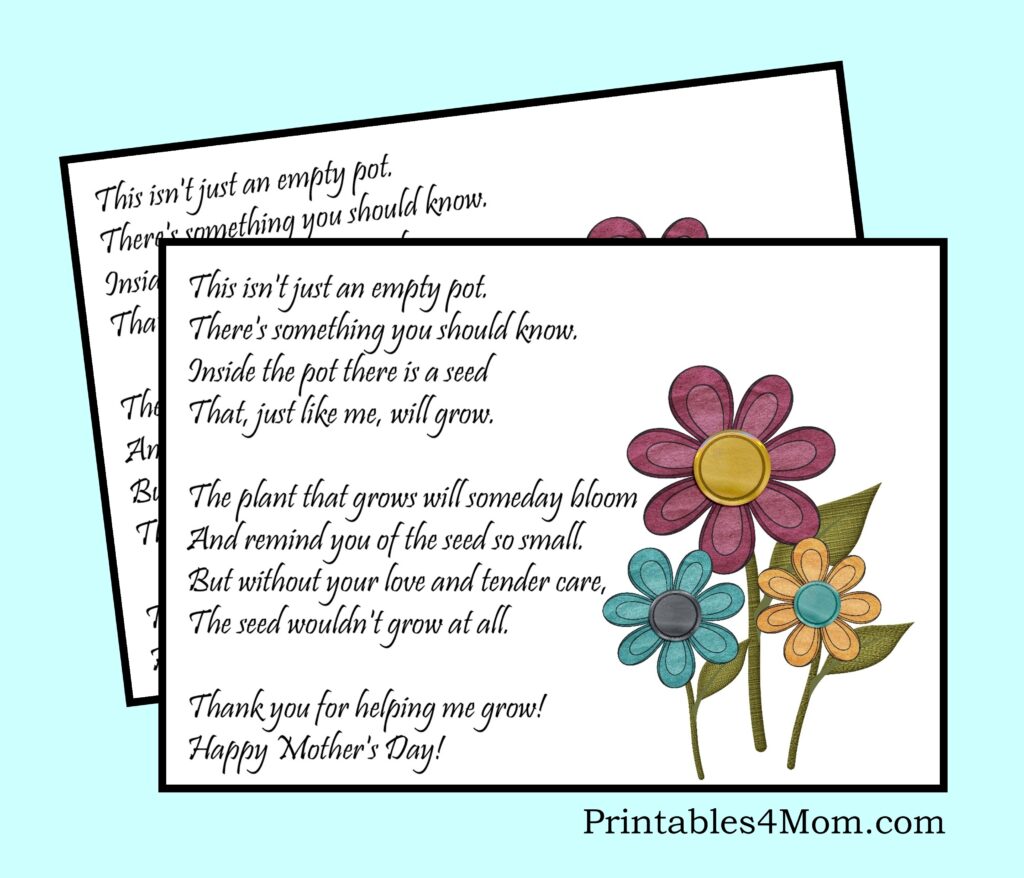Mother s Day Empty Pot Gift Idea With Free Printable Printables 4 Mom