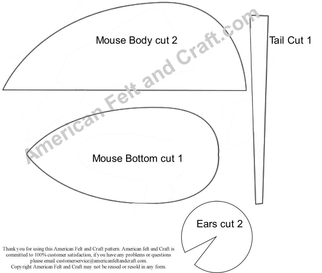 Mouse Template American Felt And Craft The Blog Felt Mouse Felt Crafts Patterns Felt Crafts