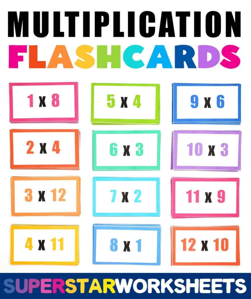 Multiplication Flashcards Superstar Worksheets