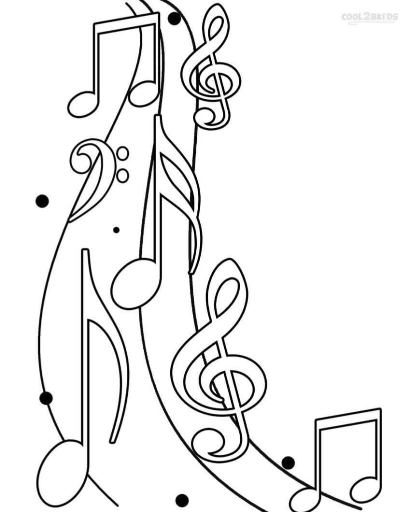 Music Notes 5 Coloring Page Free Printable Coloring Pages For Kids