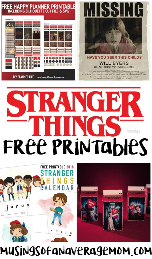 Musings Of An Average Mom Stranger Things Free Printables