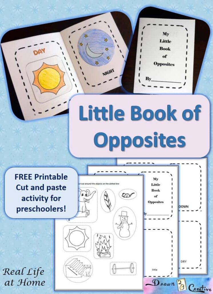 My Little Book Of Opposites Free Printable 