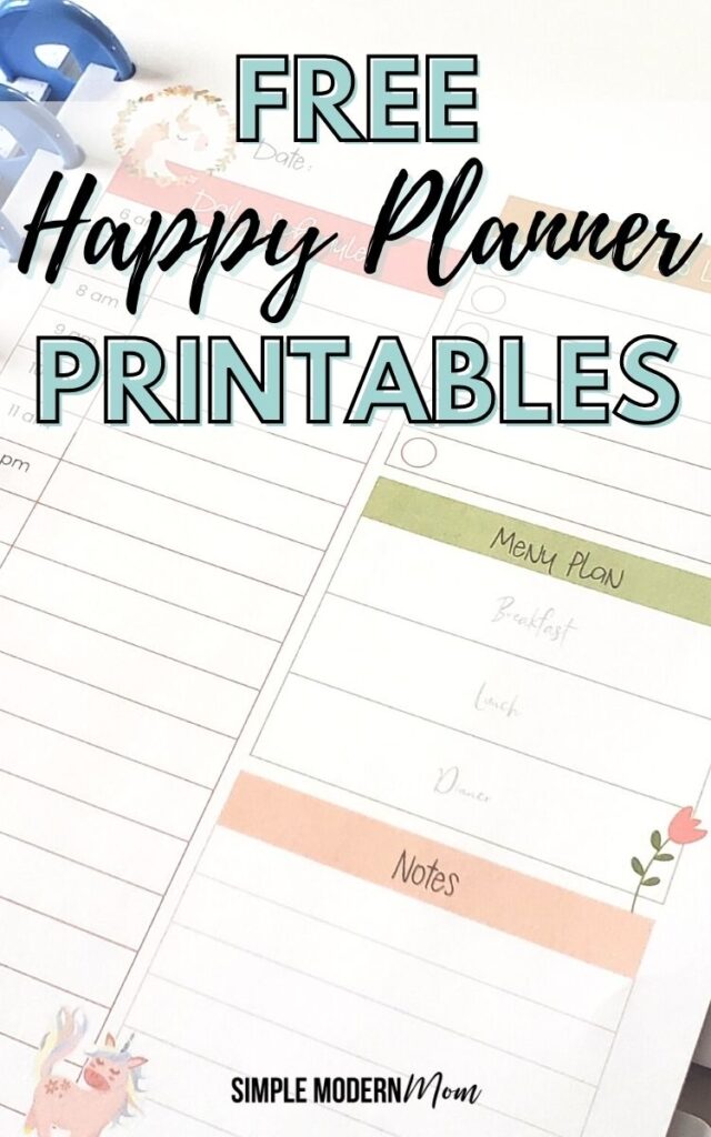 Free Printable Big Happy Planner Pages