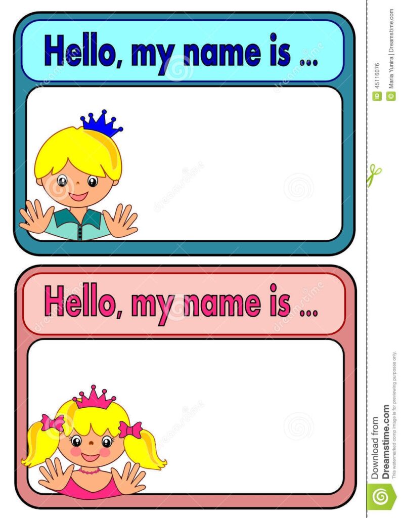Name Tag Kids Stock Illustrations 610 Name Tag Kids Stock Illustrations Vectors Clipart Dreamstime