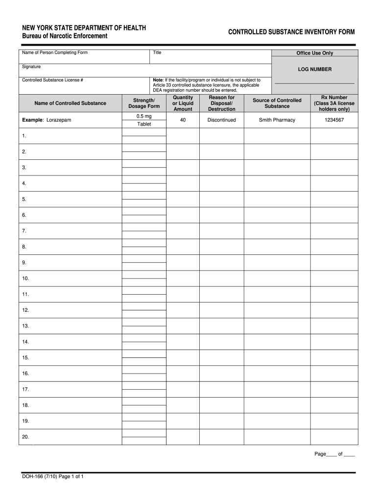 Free Printable Controlled Substance Log
