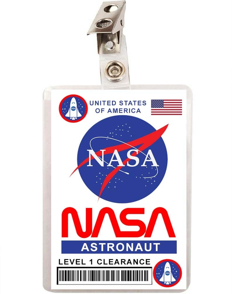 NASA Astronaut ID Badge Cosplay Costume Name Tag Image Etsy de