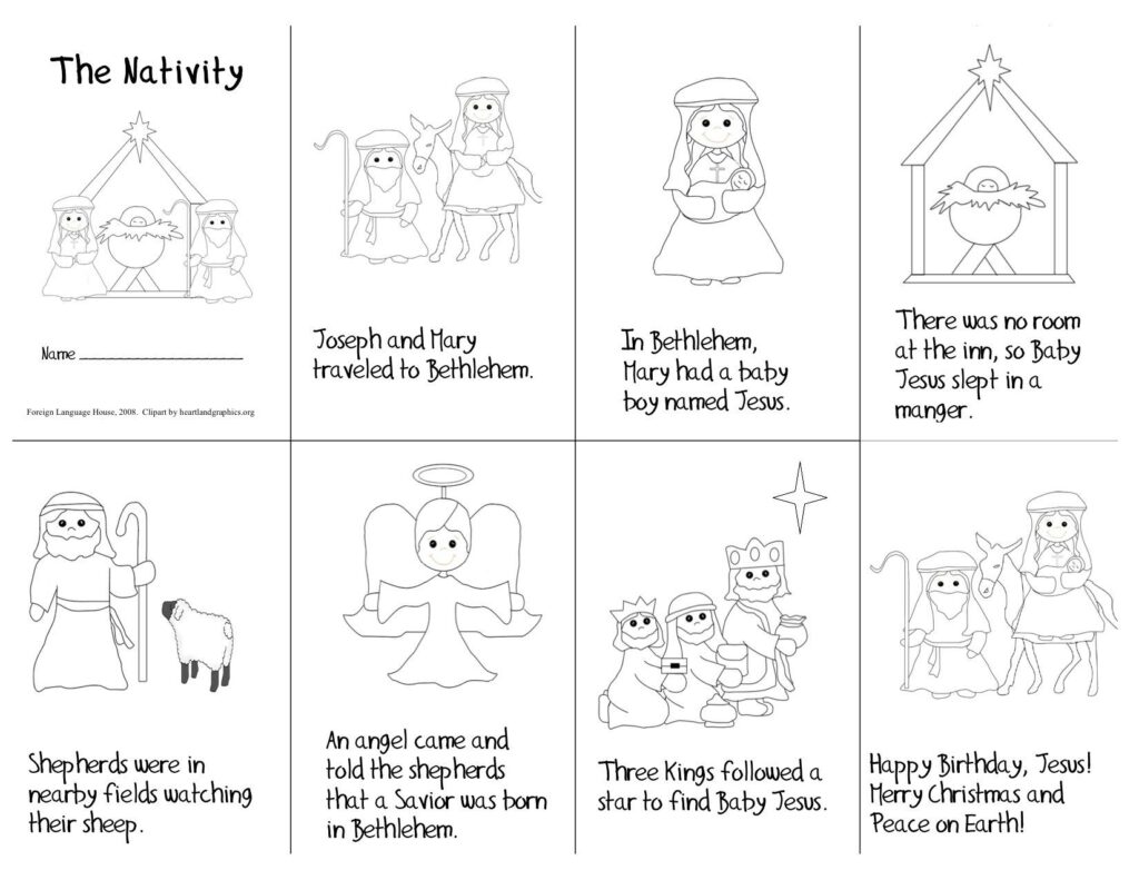 Nativity Printable Mini Book Nativity Story Printable Christmas Story Books The Nativity Story