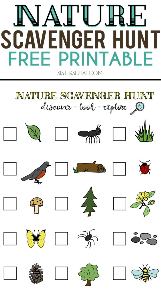 Nature Scavenger Hunt And Summer Adventures Free Printable Sisters What 