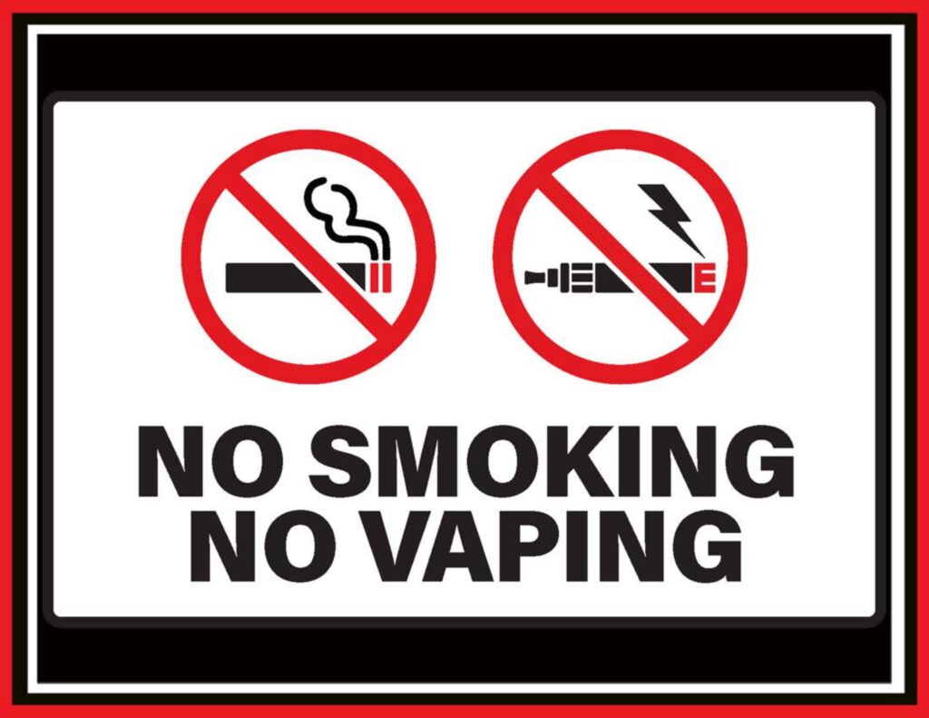 No Smoking Or Vaping Sign FREE Download