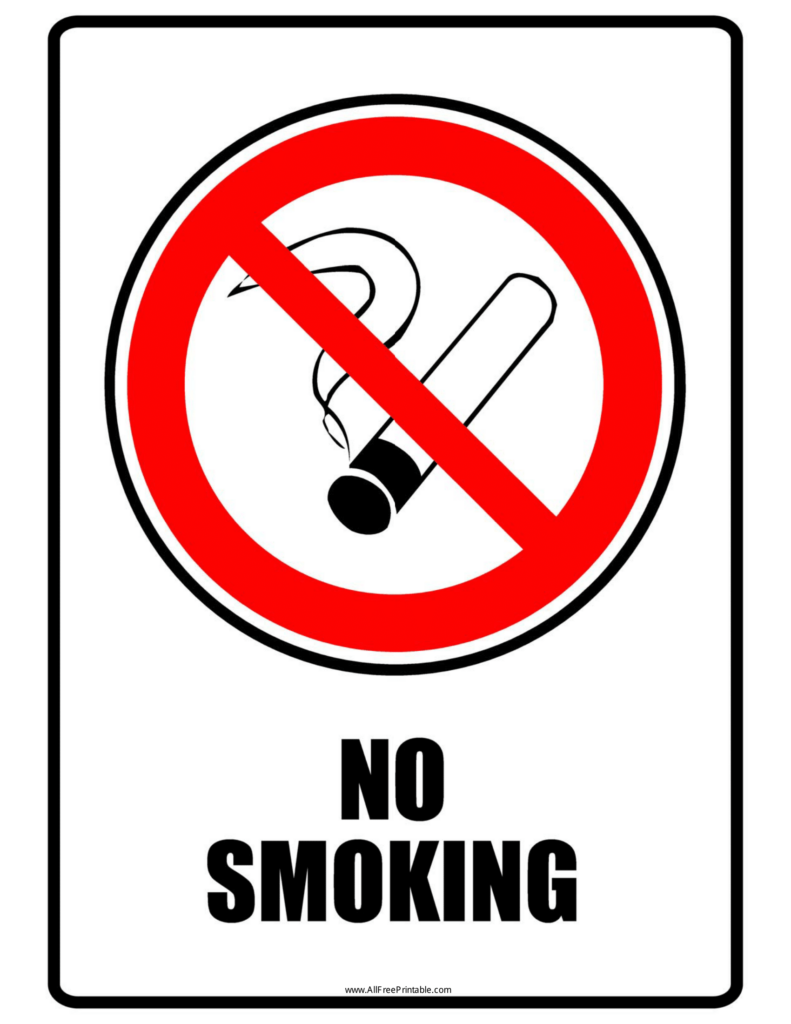 Free Printable No Smoking Signs