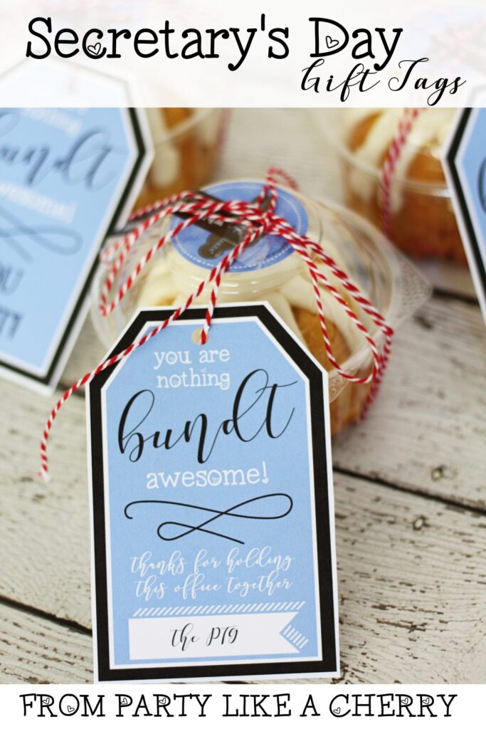 Nothing Bundt Cakes Gift Tags Party Like A Cherry