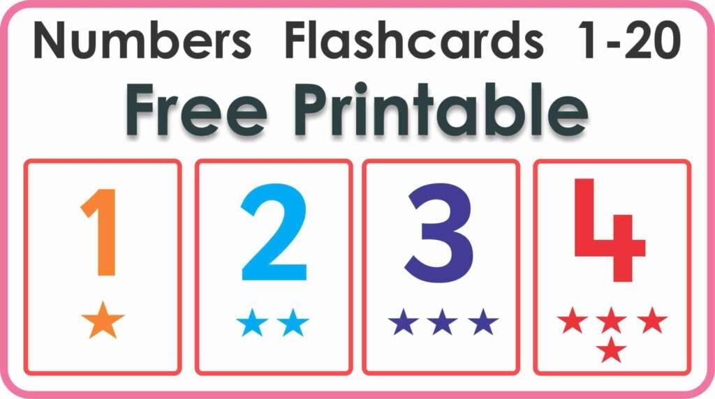 Free Printable Number Flash Cards
