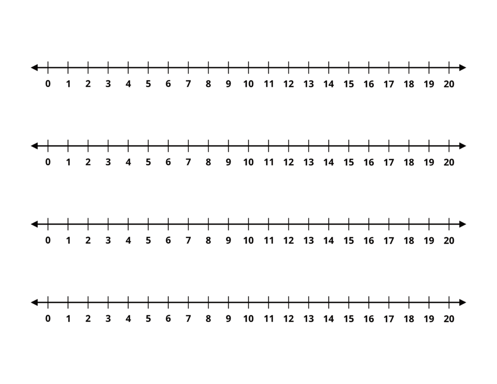 Number Line Free Printable Set 24 Pages Multiple Style Options