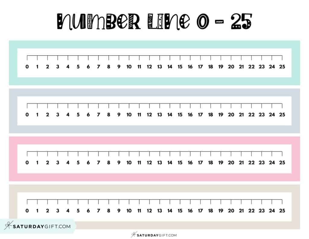 Number Line To 25 Cute Free Printables And Blank Worksheets