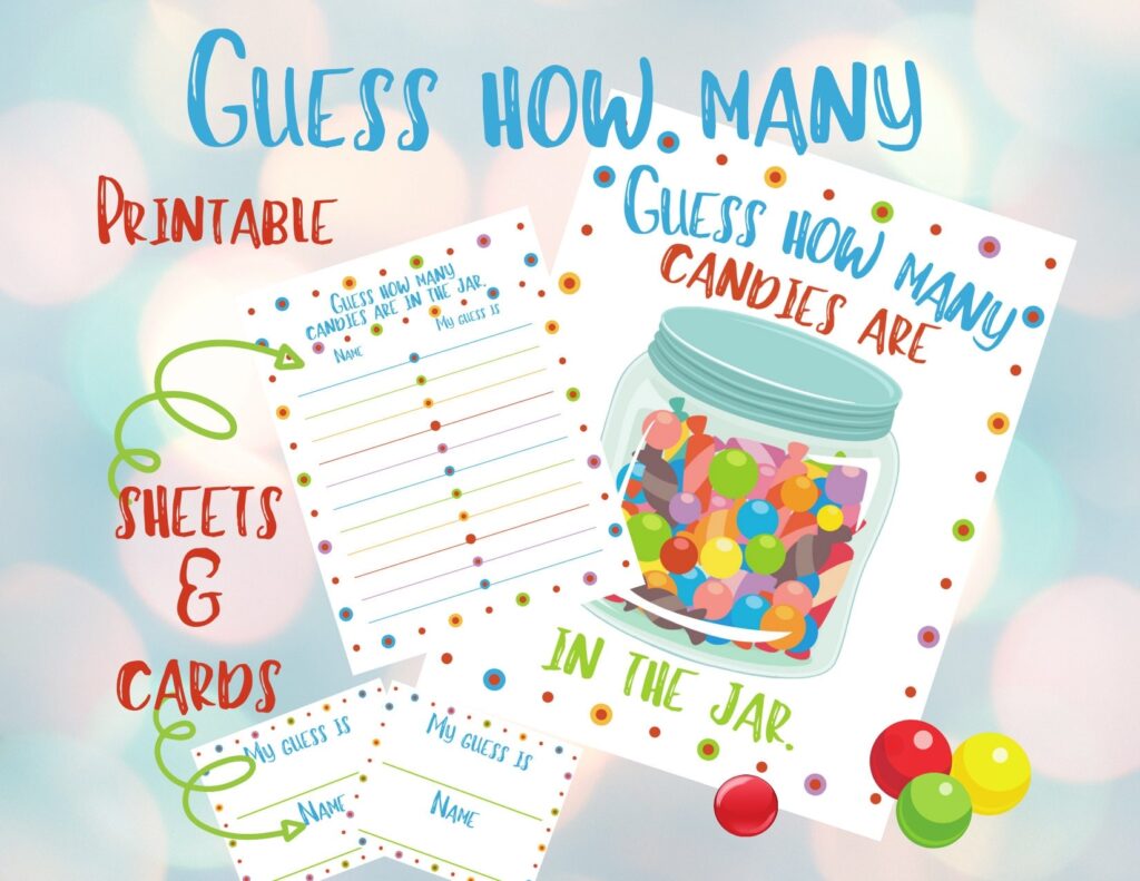 Number Of Candy Game Etsy