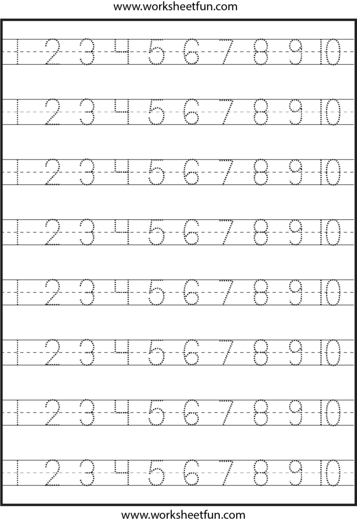 Free Number Tracing Printables Free Printable Templates