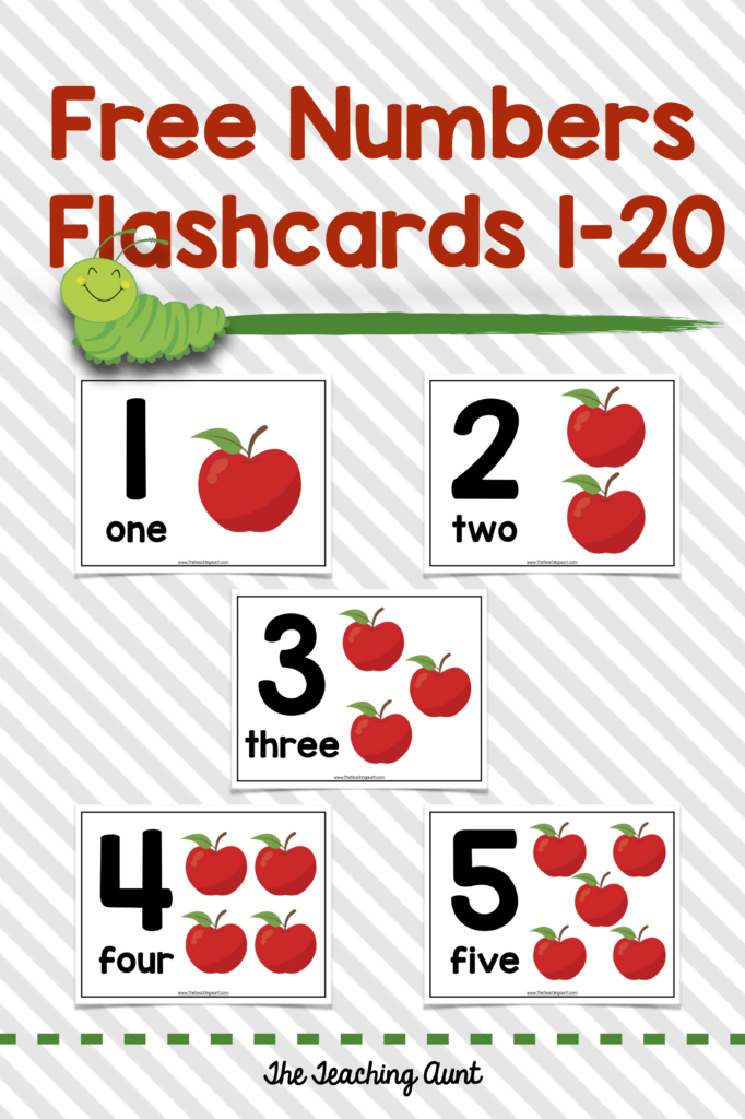Free Number Flash Cards Printable 1 20