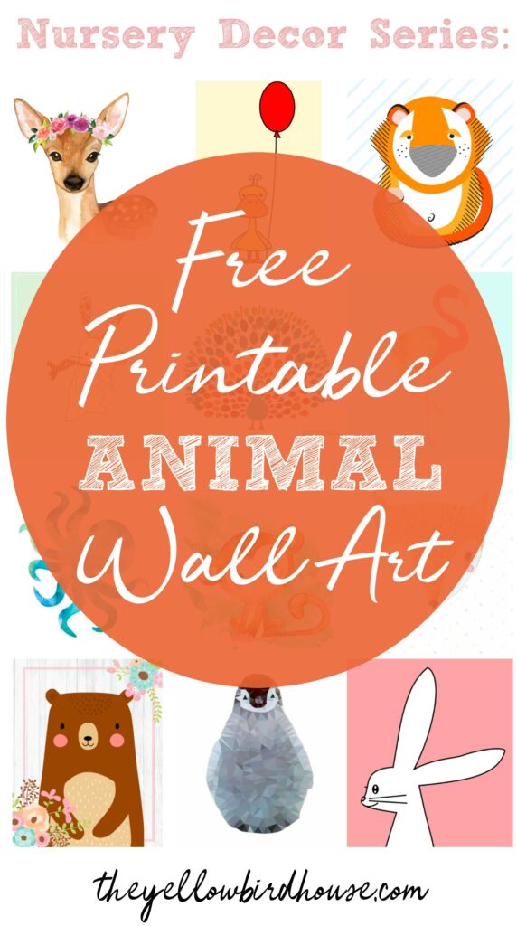 Nursery Decor Series 57 Free Printable Animal Wall Art Pieces