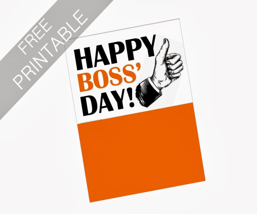 Oil And Blue FREE PRINTABLES Happy Boss Day Card Bosses Day Cards Happy Boss s Day Boss Day Quotes