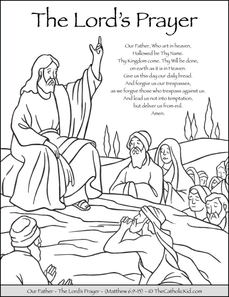 Our Father Archives The Catholic Kid Catholic Coloring Pages And Games For Children