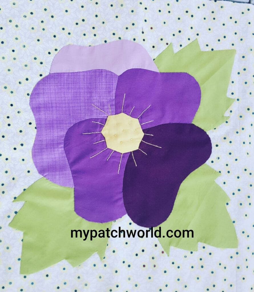 Pansy Flower Applique Pattern And Tutorial All About Patchwork And Quilting