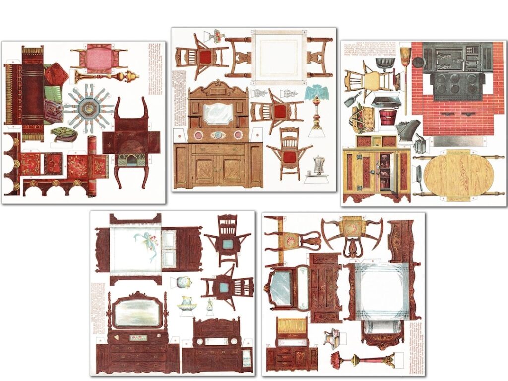 Cut Out Free Printable Dollhouse Furniture Templates
