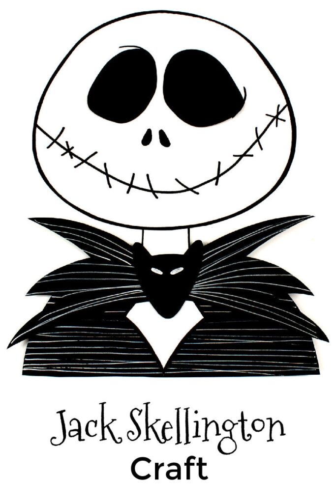 Paper Jack Skellington Craft With Free Template Mama Likes This