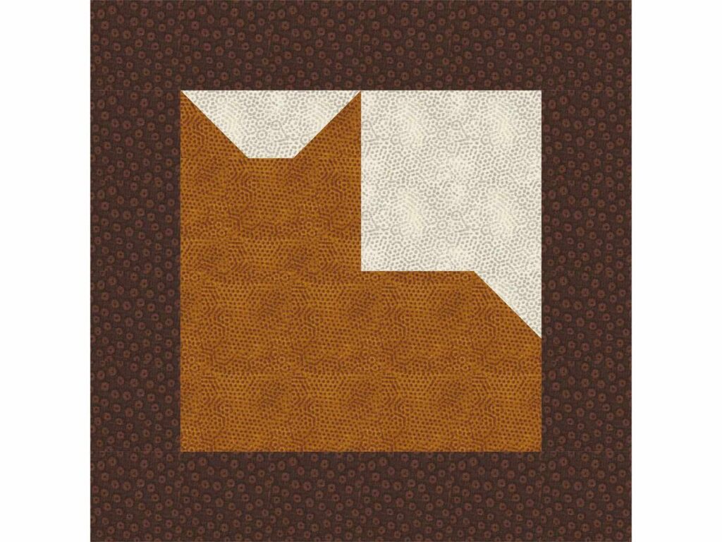 Patchwork Cat 12 Inch Quilt Block Pattern